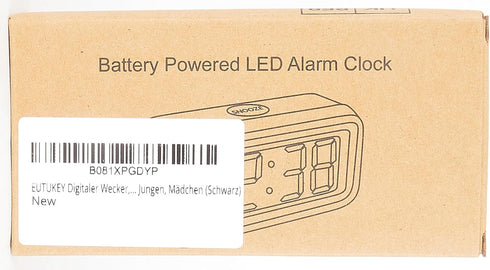 Digital Alarm Clock, Small Wall Clock, Battery Operated, 1.2" LED Large Display, 2-Level Brightness Dimmer, 12/24Hr, Snooze, 4 PCS AA Batteries La...