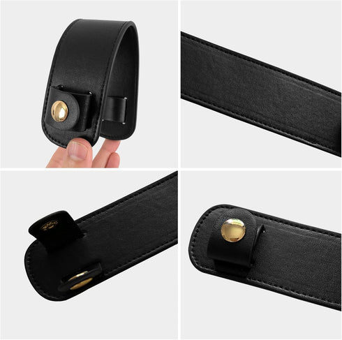 Microfiber Leather Shoulder Strap Pad for Women Tote Purses, Handbag, Satchels, Hobo Purses? 9" x 1.75", Black...