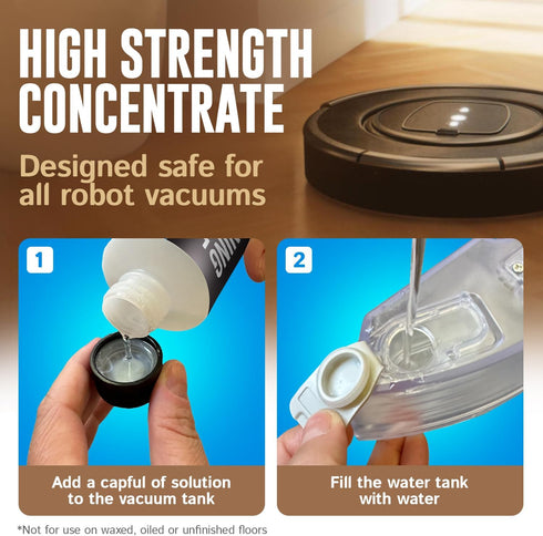 Robot Vacuum Floor Cleaning Concentrate for Mops - 75+ Uses Per Bottle - Compatible with Roborock, Tineco, iFloor, Etc. - Hardwood & Multi-Surface...