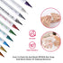 Temporary Tattoo Markers for Skin, 10 Body Markers + 200pcs Tattoo Stencils for Kids Teens and Adults, Dual-End Tattoo Pens Make Bold and Fine Lin...