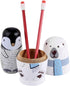 Yoption 5Pcs Russian Matryoshka Dolls Handmade Wooden Polar Bear Penguin Nesting Dolls Set for Kids Christmas Birthday Toy Gift (Polar Bear)...