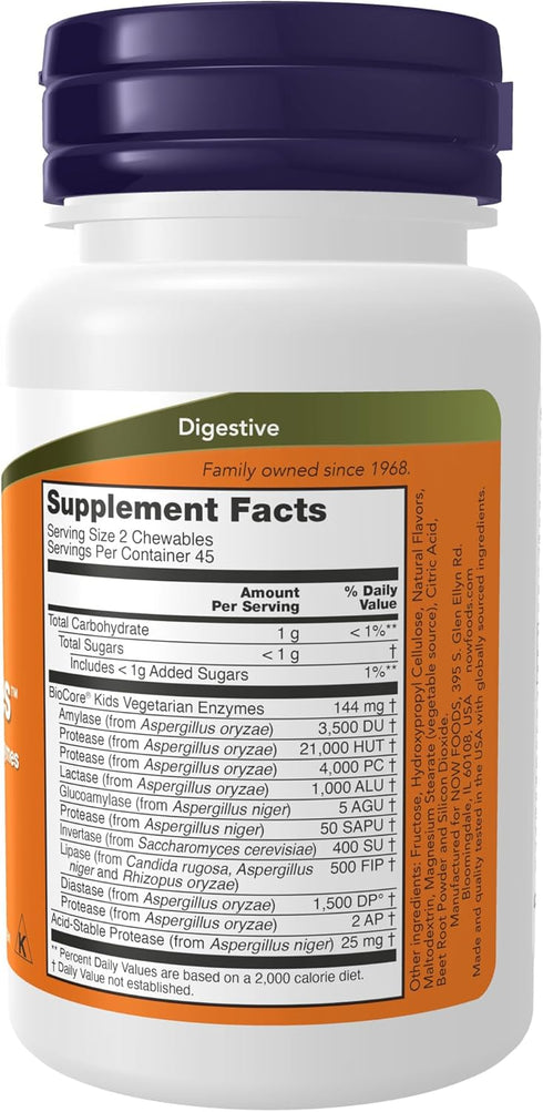 NOW Supplements, ChewyZymes, Broad Spectrum Chewable Enzymes, Berry Flavor, 90 Chewables...
