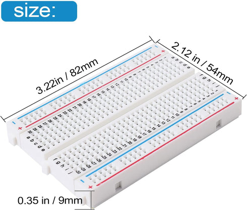 breadboard Set Prototype Board - 6 PCS 400 Pin Solderless Board Kit for Raspberry pi and Arduino Project...