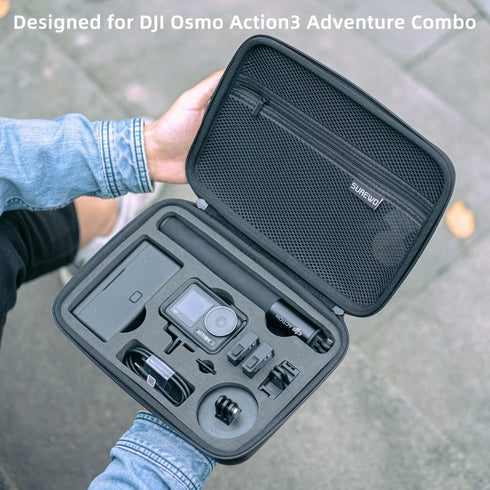 SUREWO Surface-Waterproof DJI Action 4 Carrying Case,Travel Portable Bag Compatible With DJI Osmo Action 4/3 Adventure Combo Accessories...
