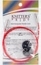 Knitter's Pride Knitters Pride (40" w/tips) Interchangeable Single Cords, Red...