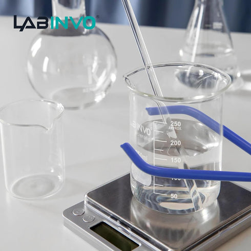 Lab Beaker Tongs, with Blue Rubber Coated Ends Clamping Tools, Chrome Plated Steel Beaker Pliers for 50mL - 2000mL Capacity Beaker, IN-BT150...