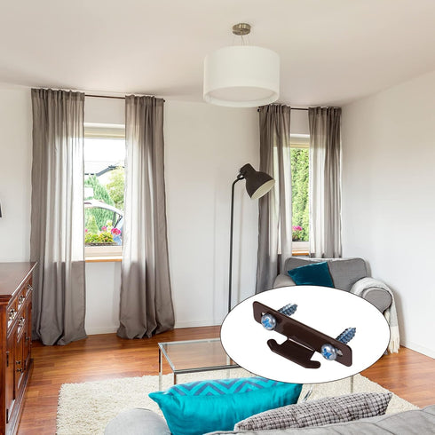 Sratte Curtain Rod Bracket Curtain Rod Single Bracket Curtain Hardware Brackets Spreader Wall Bracket Hooks with Screws Window Hardware Rod Holder...