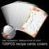 100PCS Recipe Card Protectors,4x6 Waterproof Clear Recipe Card Covers,Plastic Sleeves for Recipe Card,Protect Your Recipes from Kitchen Messes...