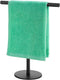 Hand Towel Holder for Bathroom, T-Shape Free Standing Towel Rack Stand, Matte Black Waterproof Hand Towel Rack for Bathroom Kitchen Countertop...