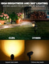 12W Landscape Lighting - Warm White Plug in Outdoor Landscape Light IP65 Waterproof 120V Lawn Flag Light Christmas Halloween Decorative Spotlight ...