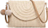 Straw Shoulder Bag Straw Clutch Women Hand-woven PomPom Straw Crossbody Bag Summer Beach Envelope Purse Wallet...