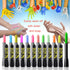 12 Pcs Glow in The Dark Face Body Paint, UV Black Light Glow Makeup Kit for Kids Adult, Non-Toxic Fluorescent Face Paints Crayons for Birthday Par...