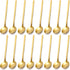 Jucoan 16 Pack Espresso Spoons, 5 Inch Mini Coffee Spoons for Stirring Coffee, Gold Plated Stainless Steel Teaspoons for Dessert Sugar Cake Ice Cr...