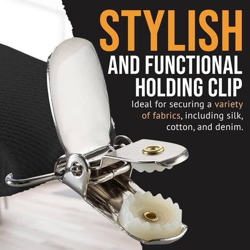 Hold’Em 1 1/8" Polished Nickel Plated Clips with SECURE PRONG TO ENSURE MAXIMUM HOLD Perfect For Making Mitten, Suspenders or -5PC 1/8"...