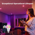 Smart Light Bulbs, 16 Million RGBCW/WW LED Light Bulbs, Music Sync, Bluetooth and Wi-Fi, App Control, A19 E26 9W (60W Equivalent), 806LM (4 Pack)...