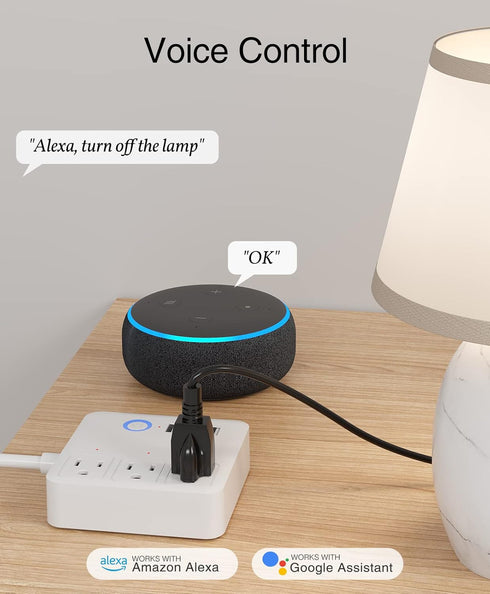 GHome Smart Plug Power Strip, WiFi Surge Protector Work with Alexa Google Home, Smart Outlets with 3 USB 3 Charging Port, Multi-Plug Extender for ...