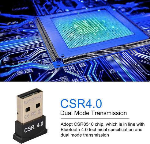 ASHATA CSR4.0 Mini USB Bluetooth Adapter Wiress Dongles Receiver Wiress Bluetooth Adapter for Windows Mouse Keyboard Headset...