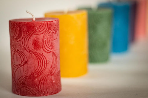BeeTheLight Beeswax Pillar Candle - 100% Pure Bees Wax - Choose Your Size and Color - 24 Hour Burn Time - 2x3 - Unscented - Natural Light Honey Sc...