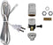 Make a Lamp or Repair Kit - All Essential Hardware, 3 Way Socket, and Matching Electric Cord (Silver)...