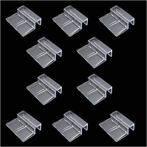 10PCS Acrylic Aquarium Lid Clip 12mm Fish Tank Lid Bracket Frameless Tank Lid Clip Support Stand for Various Open Fish Tanks Planted Tanks Pet Gla...