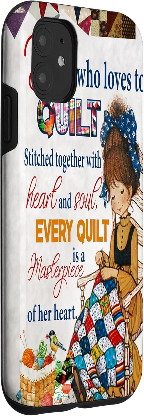 iPhone 11 Quilting She Who Loves To Quilt For Women Mom Mother Case...