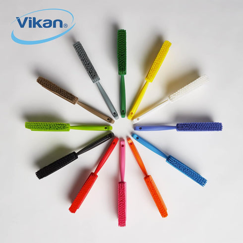 Vikan 45894 Bench Cleaning Brush, Polypropylene/Polyester Medium Bristle Dustpan Brush & Sweeper, 14 Inch, Red...