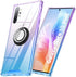 Ring Holder Series Designed for Samsung Galaxy Note 10 Plus Case, Clear Protective Cover Support Magnetic Car Phone Mount. (Blue Purple)...