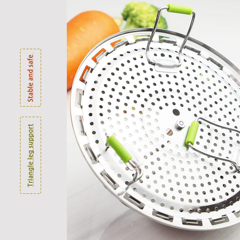 Vegetable Steamer Basket, Stainless Steel Folding Steamer, Insert for Veggie Fish Seafood Cooking, Expandable to Fit Various Size Pot(5.1" to 9")...