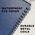 2PCS Waterproof Spiral Notebooks with Stone Paper and PVC Cover, Graph Pattern Weatherproof Notepad 100 Pages, Medium Size All-Weather Steno Pads ...