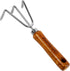 Hand Cultivator Garden Tool Heavy Duty Japanese Steel with Wood Handle, Manual Small Hand Rake Soil Tiller for Weeding, Digging, Cultivating, 3 Cl...