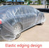 ESUPPORT Elastic Band Clear Plastic Disposable Universal Car Covers Rain Dust Garage Cover Waterproof Temporary 12ft X 22ft...