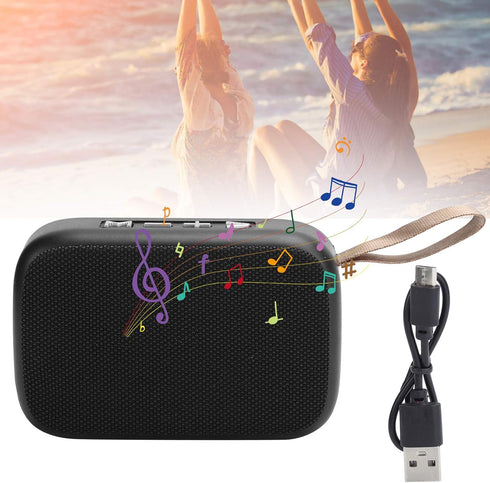 Bluetooth Speaker ,Wireless Stereo Subwoofer Portable USB Mini Music player ,with FM radio ,Hands?free Calls ,Indoor /Outdoor(black)......