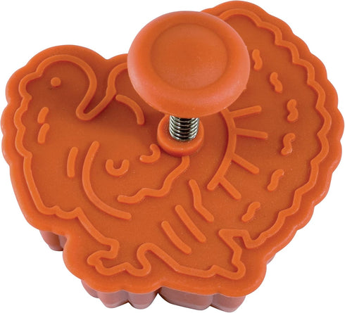 R&M International 0 Autumn 2" Pastry/Cookie/Fondant Stampers, Turkey, Acorn, Pumpkin, Oak Leaf, 4-Piece Set...