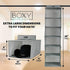 Boxy Concepts 6-Shelf Cowboy Hat Organizer Rack - 13in Wide X-Large Grey - Hat Rack for Wall Mount Hook & Loop - Soft Fabric Preserve Shape - Base...