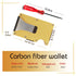 Carbon Fiber Wallet,RFID blocking anti-theft card ultra thin cash credit holder black,metal money clip lightweight high classic portable durable...