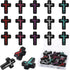 LIYDE 15 Pcs Religion Silicone Beads for Jewelry Making Jesus Faith Silicone Beads Bulk for Pens Silicone Beads with Box Cross Shaped Spacer Loose...