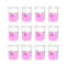 Upgrated 10ml Beaker set, 12pcs of beaker shot glasses, Low Form Glass Beakers set, 3.3 Boro with Printed Graduation, LVA036...