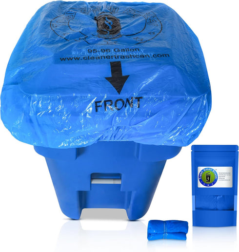 Trash Can Smell Eliminator Cover, Odor Eliminating Bag with Optional Straps, Eliminates Odor from Trash, Durable, Effective, Chemical-Free, Lemon ...