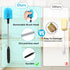 2-in-1 Stainless Steel Long Handled Water Bottle Brush, Multi-Purpose Bottle Scrubbing Brush, Soft Bottle Brush, Glassware Brush, Water Bottle Cle...