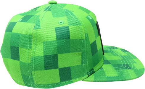 Minecraft Pixel Creeper Boys Snapback Hat Cap New Licensed Green...