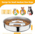 PETTOM Dog Bowl Slow Feeder, Non Slip Stainless Steel Slow Feeder Dog Bowl 3 Cups Metal Dog Food Bowls for Small Medium Dogs Double-Sided Design P...