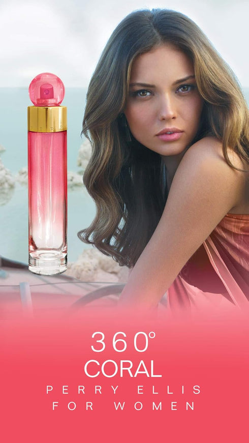 Perry Ellis 360 Coral for Women, 8.0 fl oz Body Mist, clean...