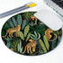 Mouse pad Leopard Round Mousepad Plants Office Decor for Women Men Desk Accessories Leopards and tropical leaves Mousepad Present for Coworker...