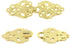 bezelry 4 Pairs Sturdy Swirl Flower Cape or Cloak Clasp Fasteners. 65mm x 28mm Fastened. Sew On Hooks and Eyes Cardigan Clip...