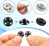 TOAOB 100 Sets Sew on Snap Buttons Brass Snaps Fasteners Press Studs Snap Kit for Sewing Clothing 8.5mm 10mm 12mm 25mm Black and Silver...