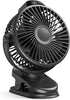 Koonie Portable Clip On Fan, Small USB Fan Battery Operated, 3 Speed Rechargeable Mini Fan With LED Display, 360° Rotate Personal Cooling Desk Fan...