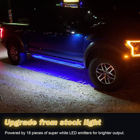 Xotic Tech Pair LED Under Mirror Puddle Lights OE Replacement Error Free Compatible with Ford F150 Raptor Explorer or Lincoln or Mercury or Toyota...