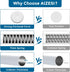 AIZESI Spring Tension Curtain Rods Short Tension Rod (White,17" to 28"-2Pcs)...