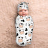 Cute Cow Print Swaddle Blanket Hat Set for Boys Girls, Soft Cow Newborn Sleeping Sack Receiving Blanket Shower Gift...