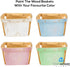 One Pint Wooden Berry Baskets (10 Pack) – For Fruit Picking, Arts, Crafts, and Decor; 4” Square Vented Wood Boxes...